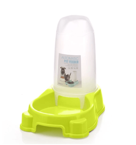 Pet Automatic Food Water Dispenser Puppy Kitten Feeder Bowl Dog Drinker Feeding Dish - Mubimart