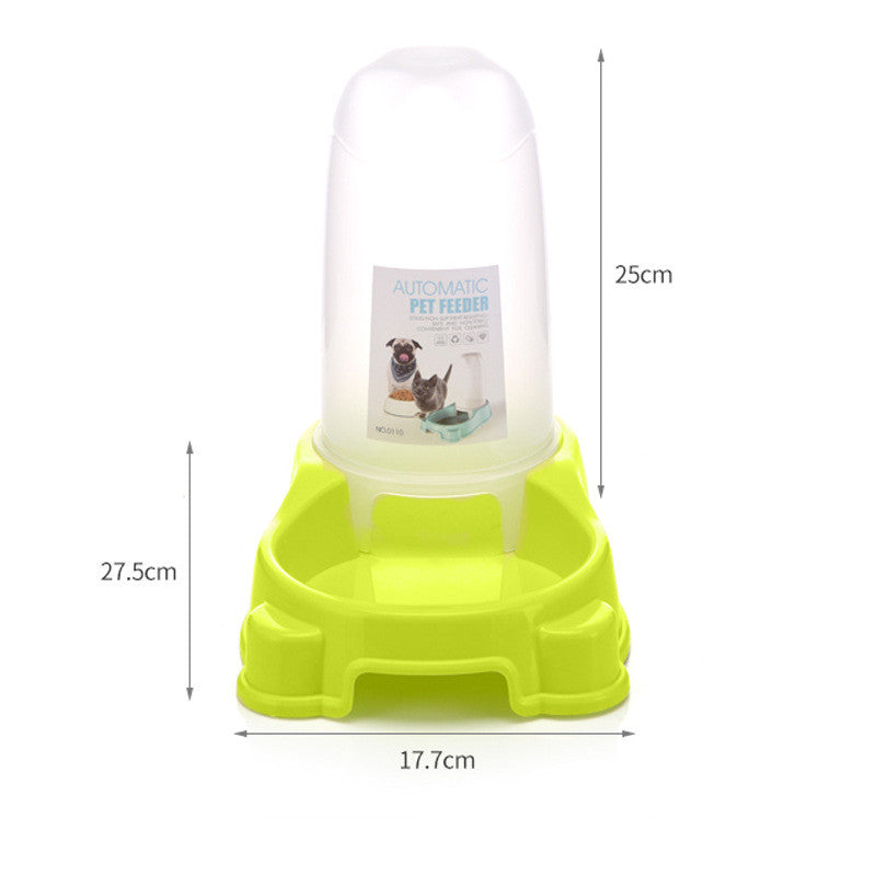 Pet Automatic Food Water Dispenser Puppy Kitten Feeder Bowl Dog Drinker Feeding Dish - Mubimart -  