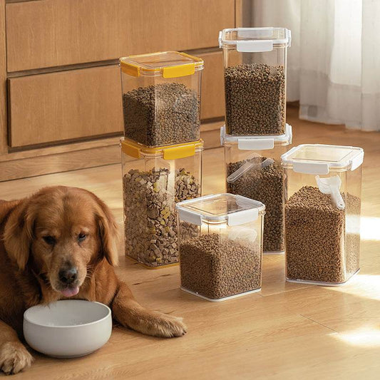 Pet Cat Food Dog Food Sealed Storage Bucket - Mubimart