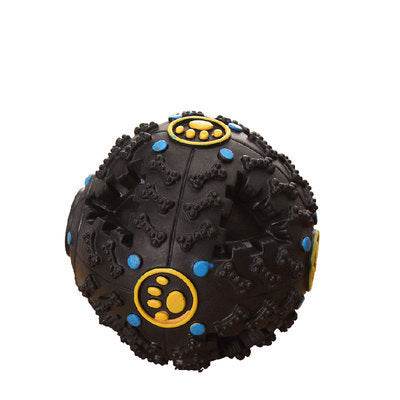 Pet Dog Treat Trainning Chew Sound Food Dispenser Toy Squeaky Giggle Ball - Mubimart