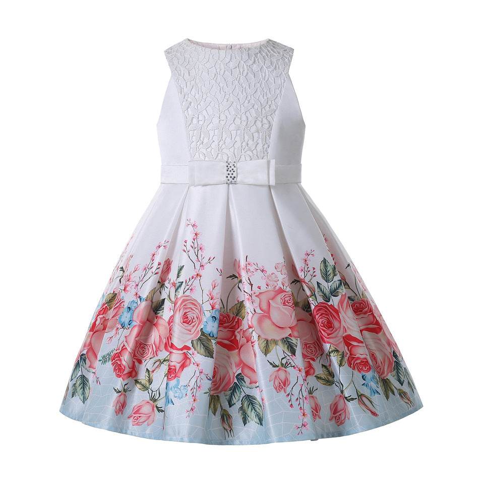 Pettigirl Flower Little Girl Party Dresses Girly Valentine - Mubimart