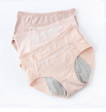 Physiological Pants Girls Ladies breathable antibacterial leak-proof of waist large size menstrual period warm triangle cotton underwear women - Mubimart