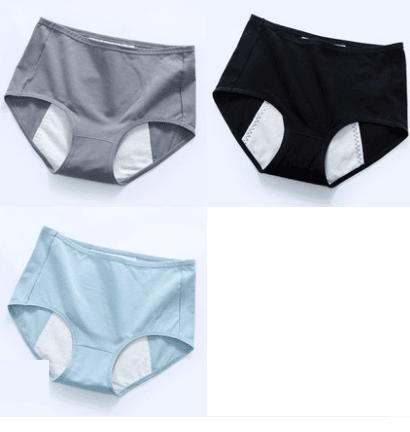 Physiological Pants Girls Ladies breathable antibacterial leak-proof of waist large size menstrual period warm triangle cotton underwear women - Mubimart