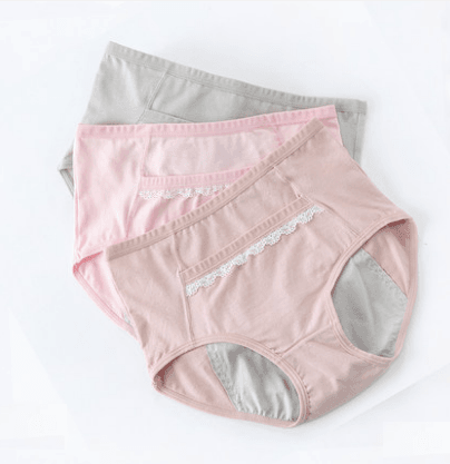 Physiological Pants Girls Ladies breathable antibacterial leak-proof of waist large size menstrual period warm triangle cotton underwear women - Mubimart