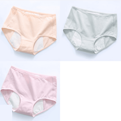 Physiological Pants Girls Ladies breathable antibacterial leak-proof of waist large size menstrual period warm triangle cotton underwear women - Mubimart