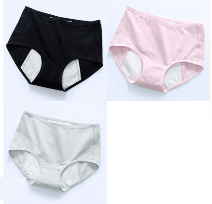 Physiological Pants Girls Ladies breathable antibacterial leak-proof of waist large size menstrual period warm triangle cotton underwear women - Mubimart