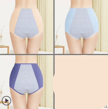 Physiological Underwear Female Leak-proof Plus Velvet Warm Cotton High Waist Abdomen Menstrual Period Big Aunt Health Pants - Mubimart