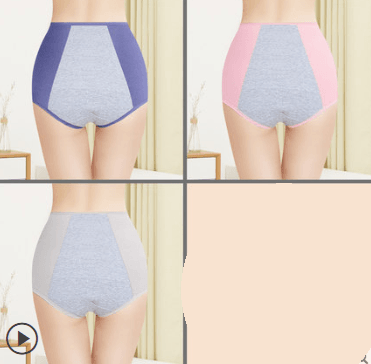 Physiological Underwear Female Leak-proof Plus Velvet Warm Cotton High Waist Abdomen Menstrual Period Big Aunt Health Pants - Mubimart