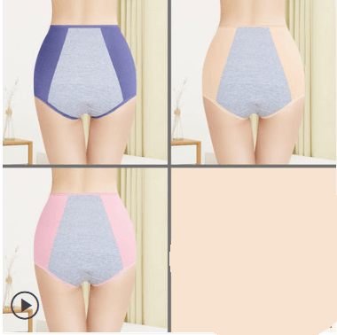 Physiological Underwear Female Leak-proof Plus Velvet Warm Cotton High Waist Abdomen Menstrual Period Big Aunt Health Pants - Mubimart