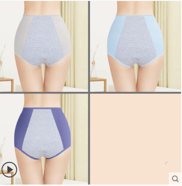 Physiological Underwear Female Leak-proof Plus Velvet Warm Cotton High Waist Abdomen Menstrual Period Big Aunt Health Pants - Mubimart