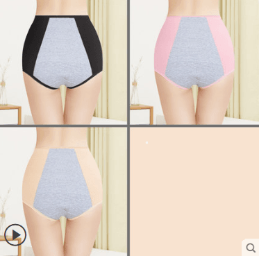 Physiological Underwear Female Leak-proof Plus Velvet Warm Cotton High Waist Abdomen Menstrual Period Big Aunt Health Pants - Mubimart