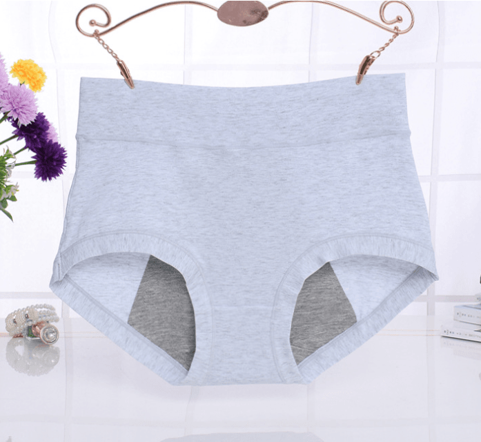 Physiological underwear women's cotton menstrual period leak-proof high waist briefs - Mubimart