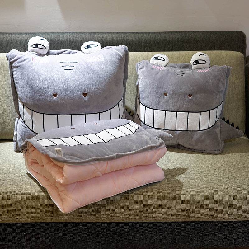 Pillow Quilt Dual-use Office Nap Blanket Two-in-one Car Inner Cushion - Mubimart