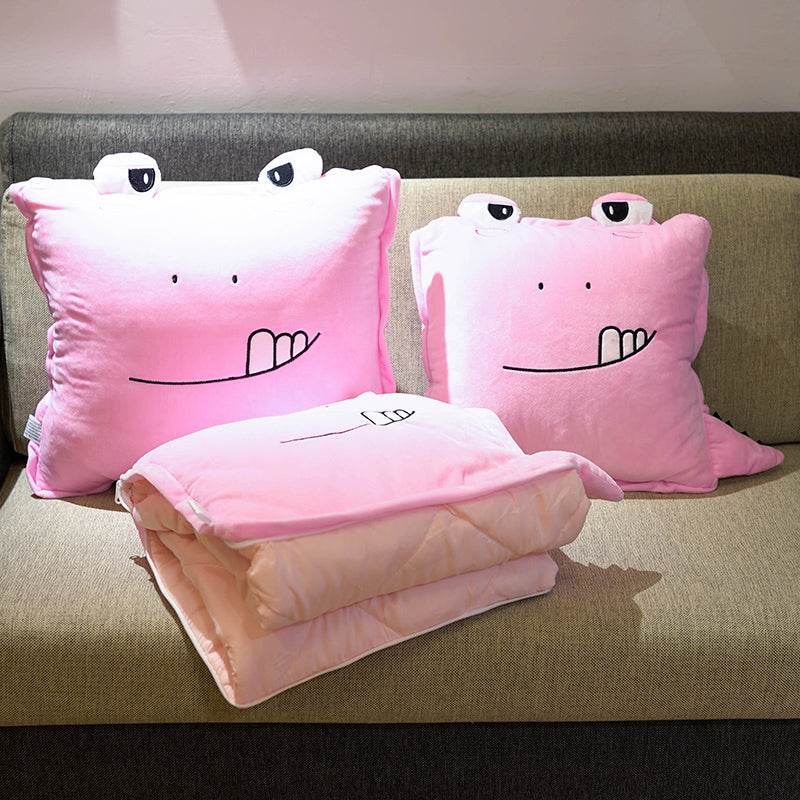 Pillow Quilt Dual-use Office Nap Blanket Two-in-one Car Inner Cushion - Mubimart