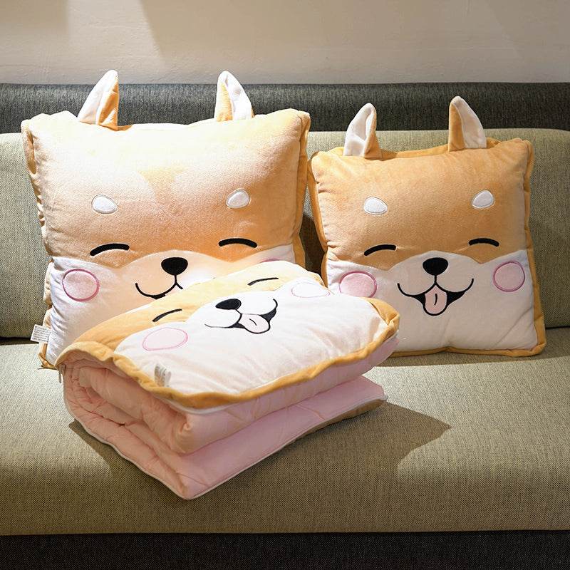 Pillow Quilt Dual-use Office Nap Blanket Two-in-one Car Inner Cushion - Mubimart