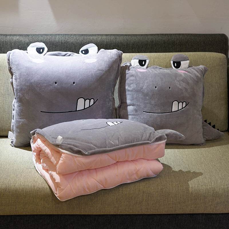 Pillow Quilt Dual-use Office Nap Blanket Two-in-one Car Inner Cushion - Mubimart