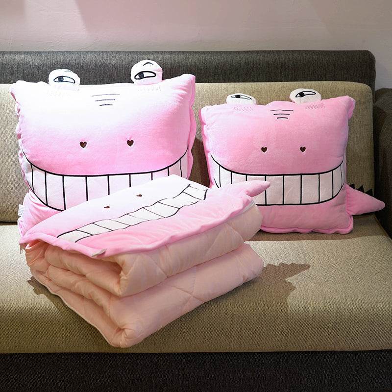 Pillow Quilt Dual-use Office Nap Blanket Two-in-one Car Inner Cushion - Mubimart
