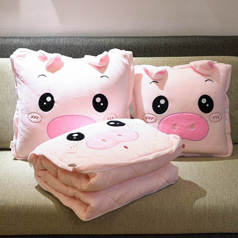 Pillow Quilt Dual-use Office Nap Blanket Two-in-one Car Inner Cushion - Mubimart