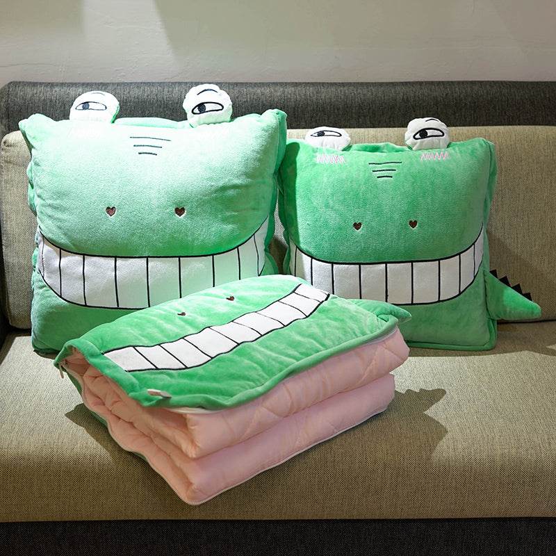 Pillow Quilt Dual-use Office Nap Blanket Two-in-one Car Inner Cushion - Mubimart