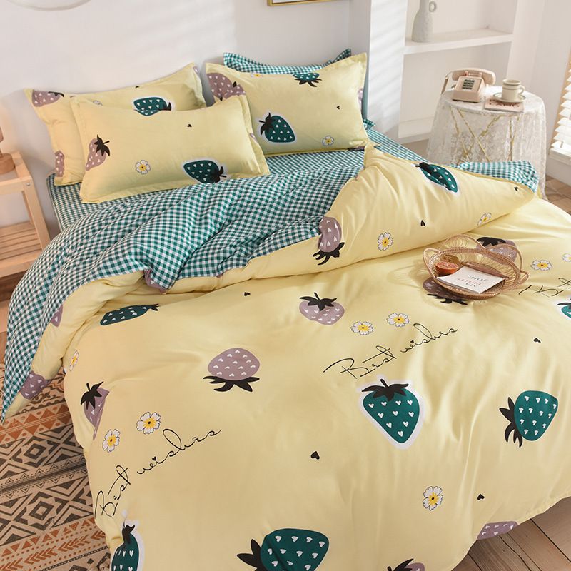 Pillowcase Bed Cover Set Sets Bedding Bedsheet Quilt Duvet - Mubimart -  