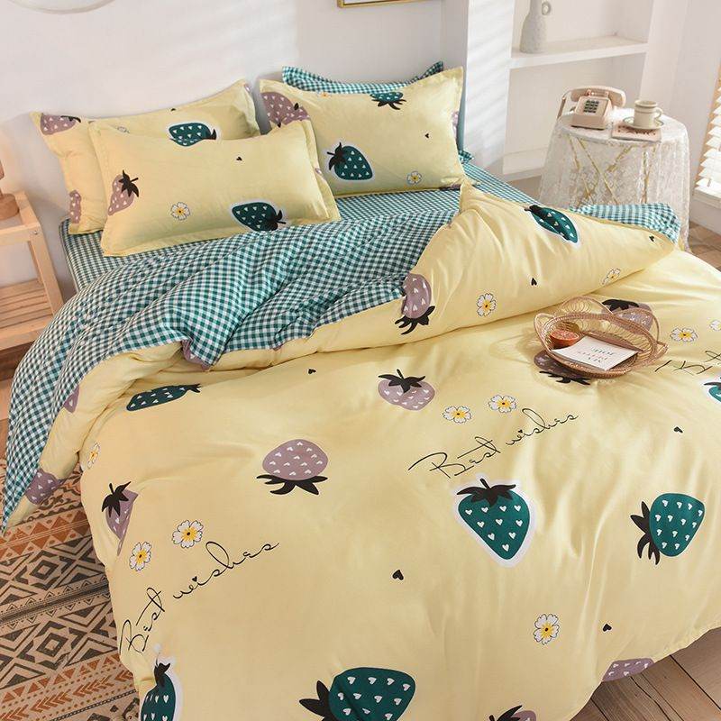 Pillowcase Bed Cover Set Sets Bedding Bedsheet Quilt Duvet - Mubimart