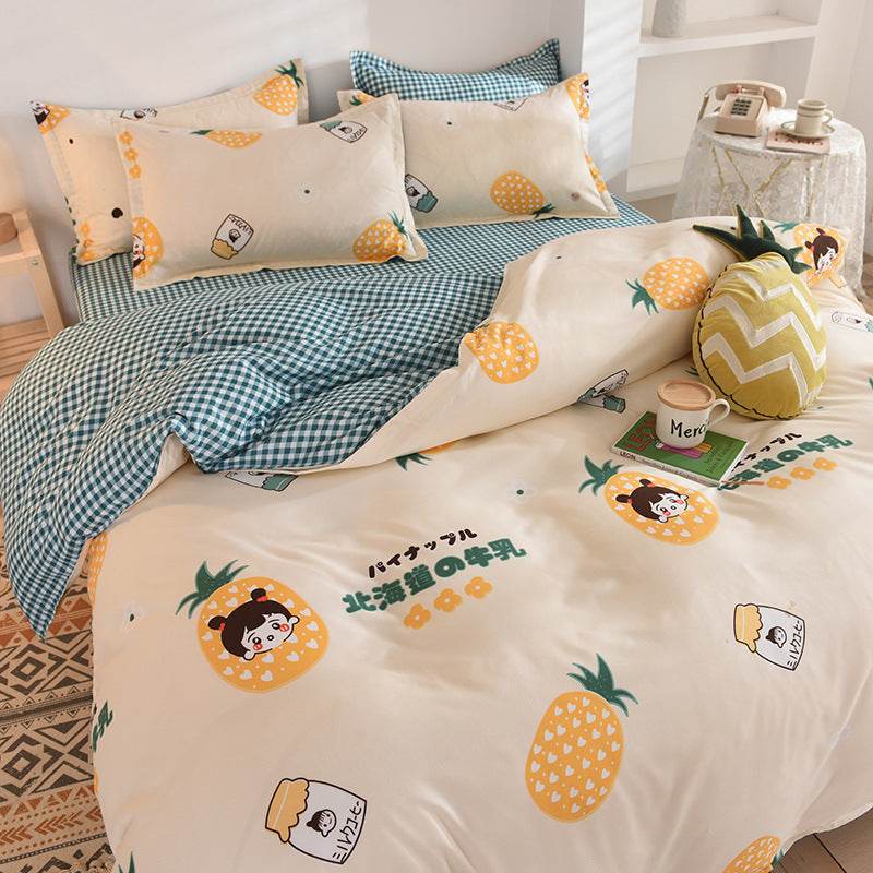 Pillowcase Bed Cover Set Sets Bedding Bedsheet Quilt Duvet - Mubimart