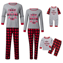 Mubimart Plaid two-piece homewear Christmas parent-child outfit Mubimart Christmas outfit Christmas plaid comfortable loungewear cozy family attire festive clothing festive season holiday fashion matching outfits Mubimart parent-child outfit plaid homewear