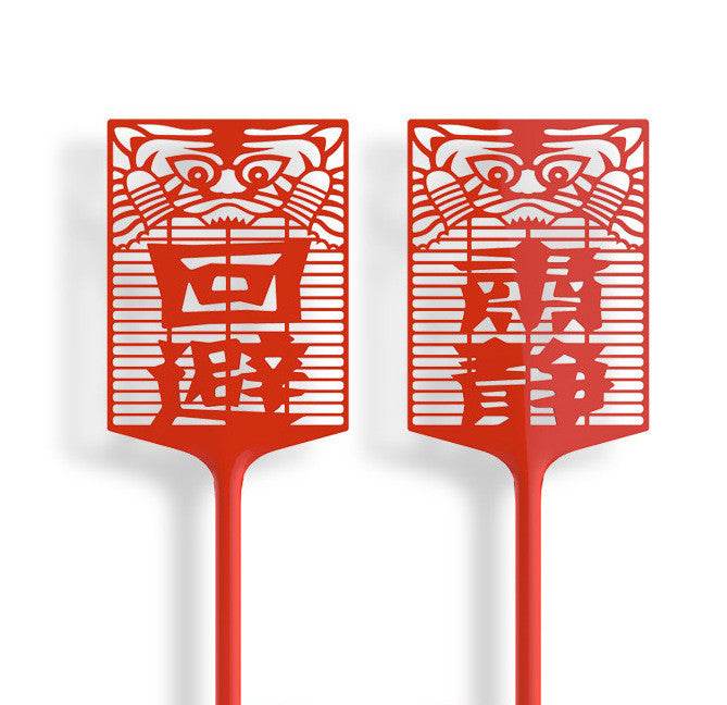 Plastic Creative Funny Long Handle Fly Swatter - Mubimart
