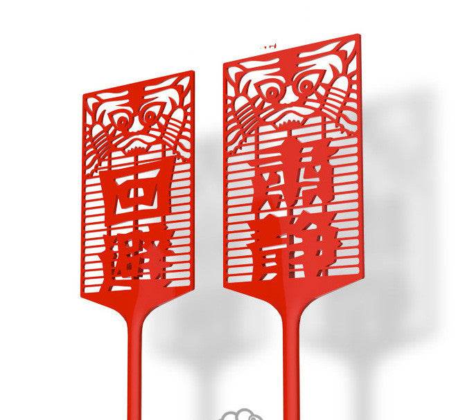 Plastic Creative Funny Long Handle Fly Swatter - Mubimart