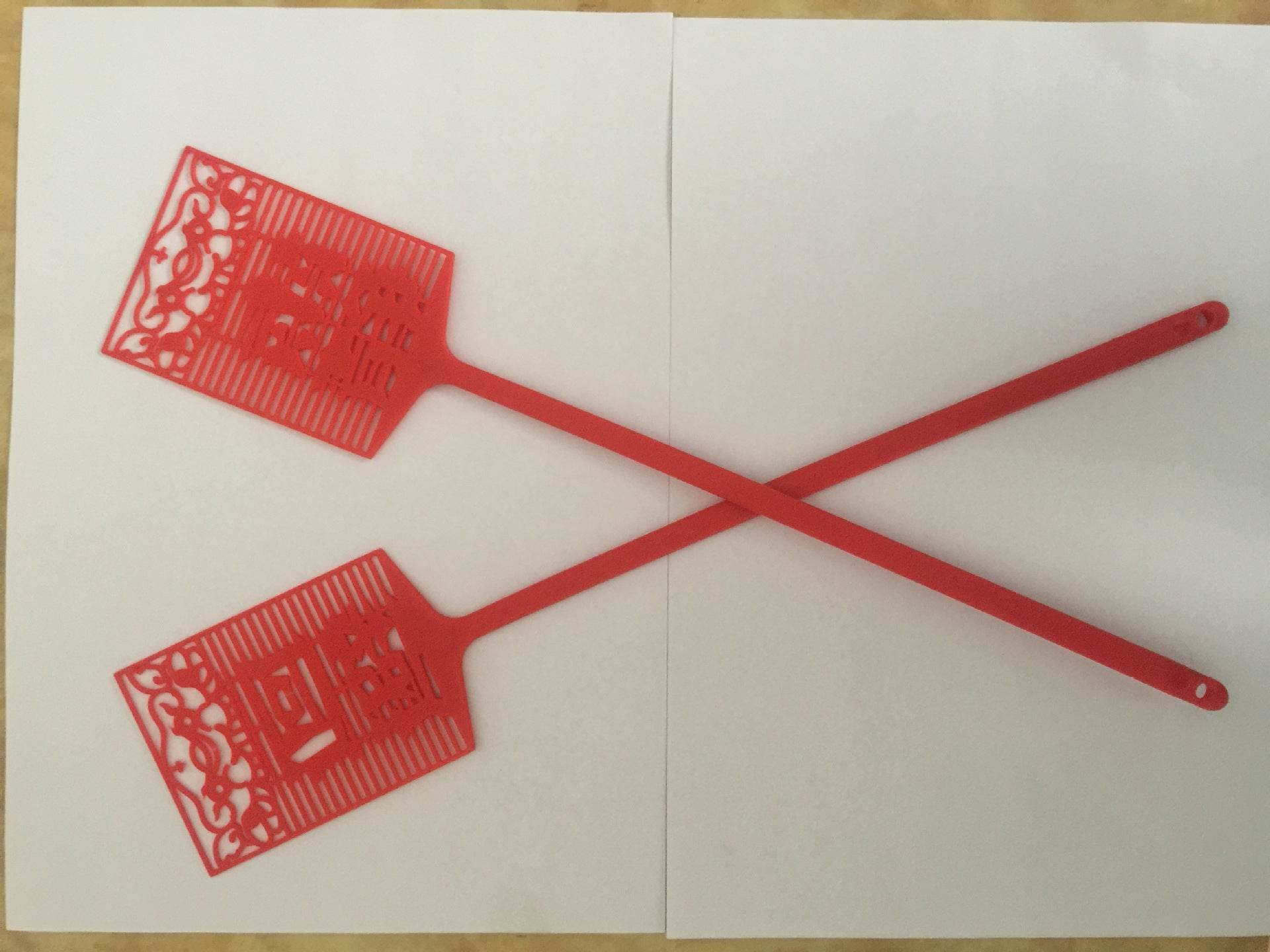 Plastic Creative Funny Long Handle Fly Swatter - Mubimart