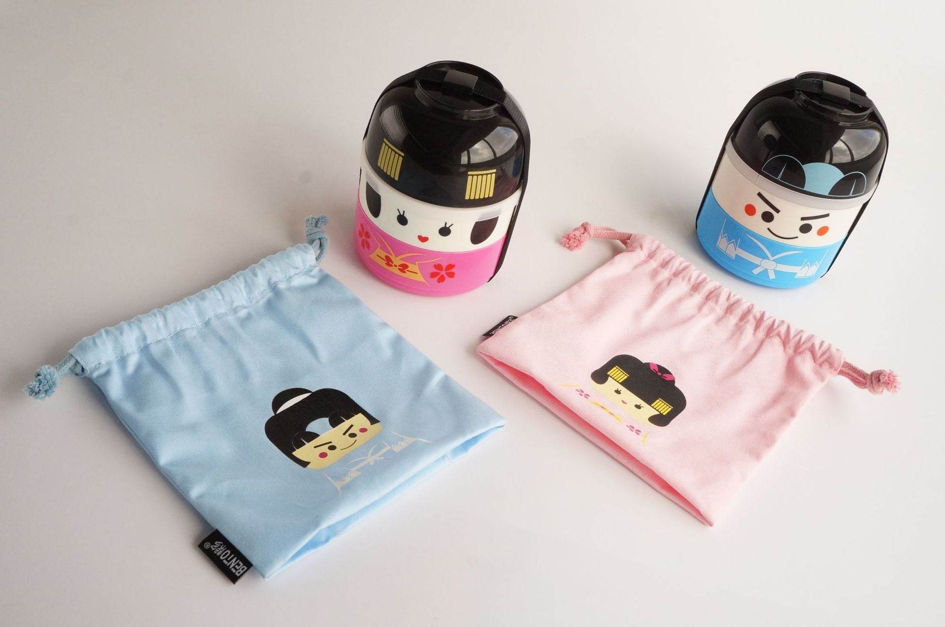 Plastic Double Layer Lunch Box Cartoon Doll Student Lunch Box Children Lunch Box Lunch Box - Mubimart