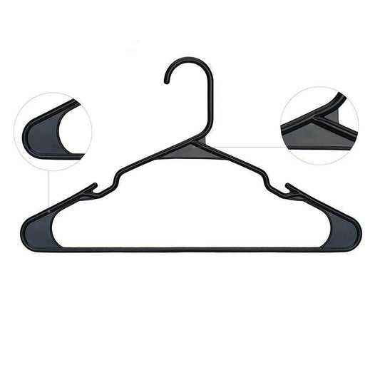Plastic Hangers With Mini Hooks On Both Sides, Seamless Clothes Hanger And Pants Rack PP Hanger - Mubimart