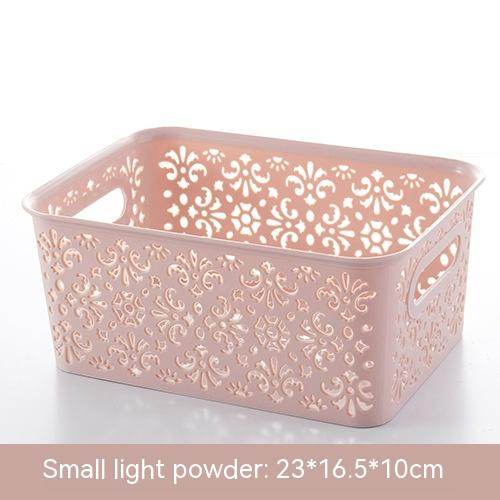 Plastic Hollow Cosmetics Storage Box Sundries Storage Basket - Mubimart