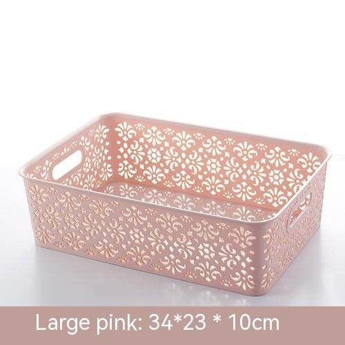 Plastic Hollow Cosmetics Storage Box Sundries Storage Basket - Mubimart