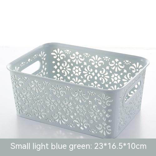 Plastic Hollow Cosmetics Storage Box Sundries Storage Basket - Mubimart