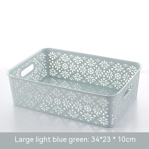 Plastic Hollow Cosmetics Storage Box Sundries Storage Basket - Mubimart -  