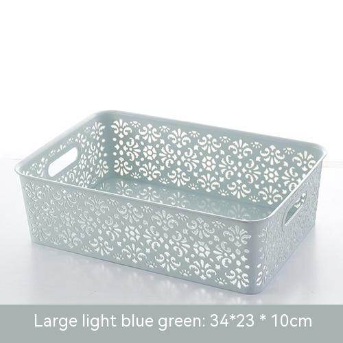 Plastic Hollow Cosmetics Storage Box Sundries Storage Basket - Mubimart