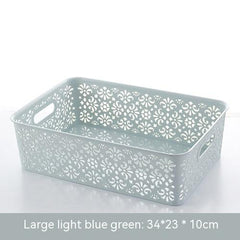 Plastic Hollow Cosmetics Storage Box Sundries Storage Basket - Mubimart -  