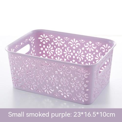 Plastic Hollow Cosmetics Storage Box Sundries Storage Basket - Mubimart -  