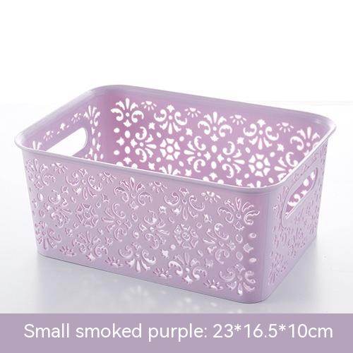 Plastic Hollow Cosmetics Storage Box Sundries Storage Basket - Mubimart