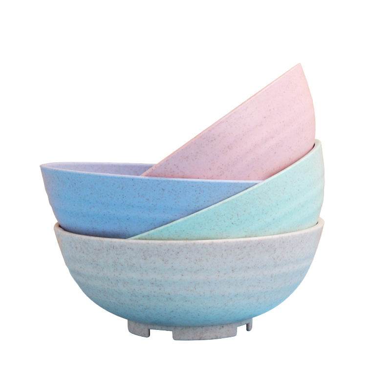 Plastic Household Instant Noodle Bowl Bowl Tableware Set Gift Four Pack - Mubimart