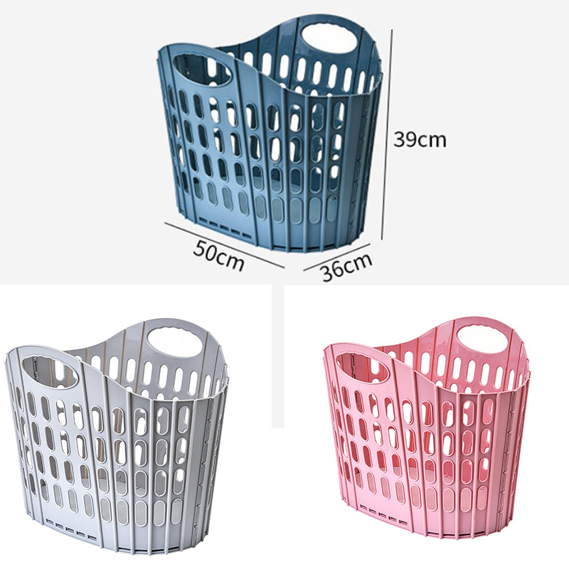 Plastic Household Toilet Folding Dirty Laundry Basket - Mubimart -  