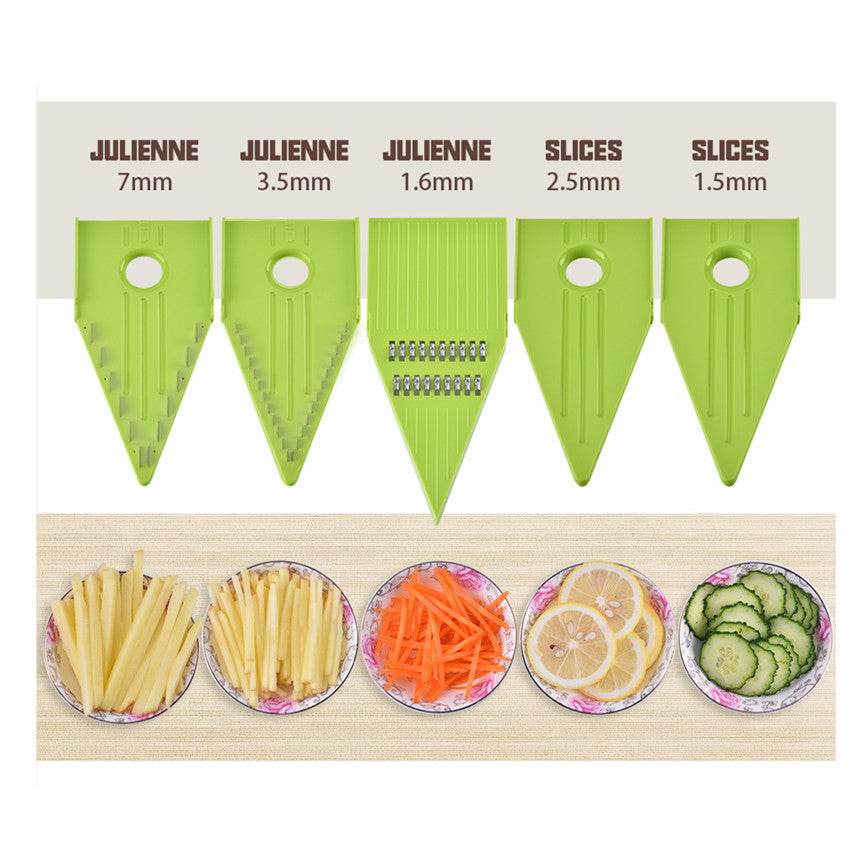 Plastic Multi-functional V-shaped Grater - Mubimart