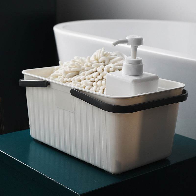 Plastic Portable Square Shower Basket - Mubimart