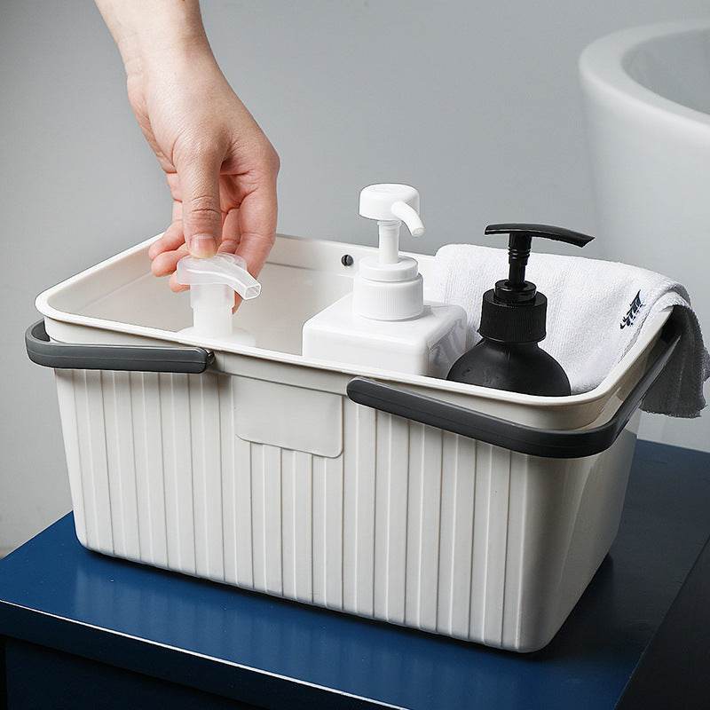 Plastic Portable Square Shower Basket - Mubimart