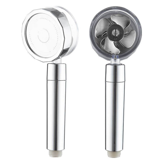 Plastic Round Small Waist Supercharged Shower Head - Mubimart