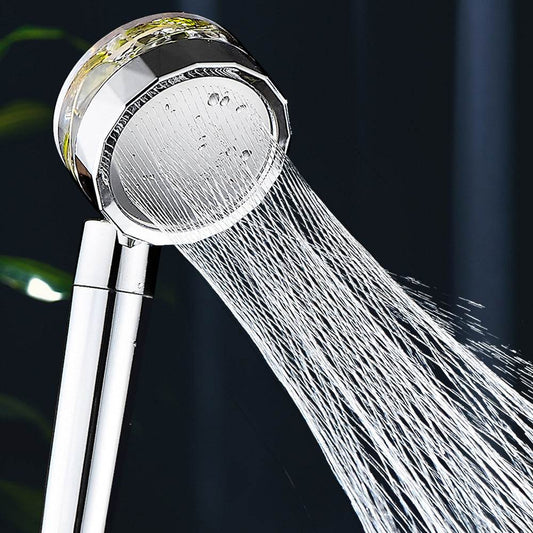 Plastic Round Small Waist Supercharged Shower Head - Mubimart