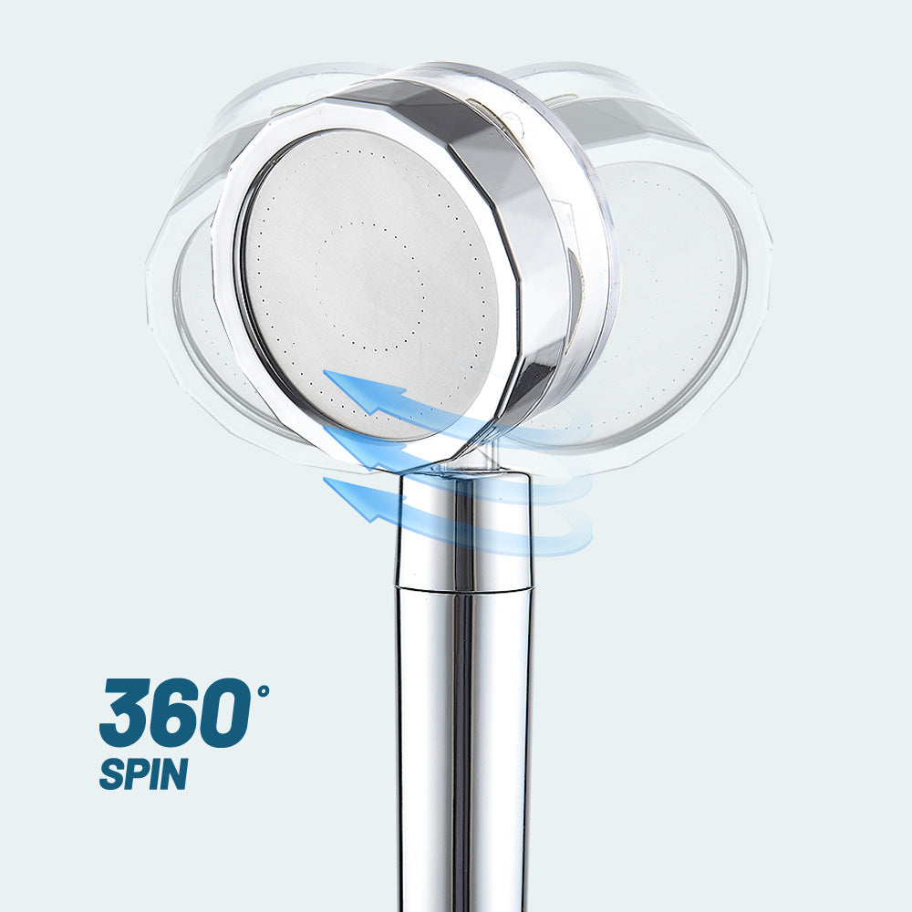 Plastic Round Small Waist Supercharged Shower Head - Mubimart -  