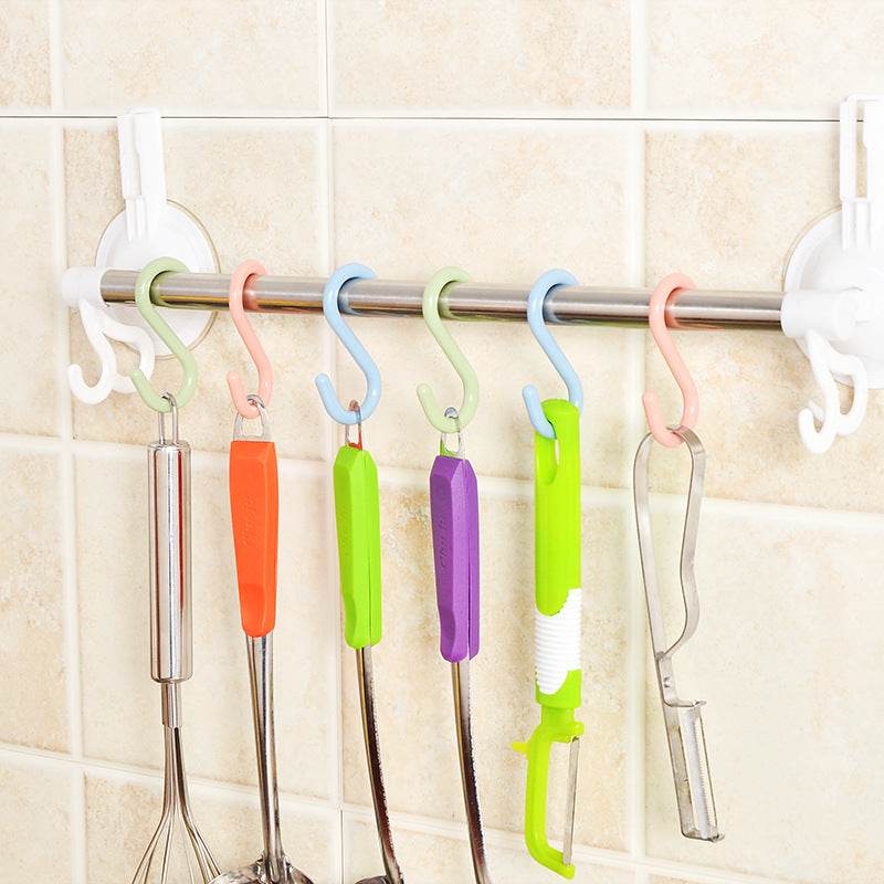 Plastic S-shaped Multifunctional Wardrobe Door Back Hook - Mubimart