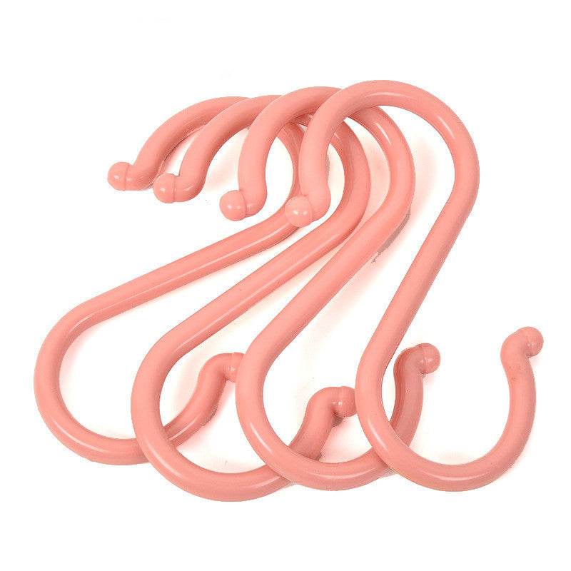 Plastic S-shaped Multifunctional Wardrobe Door Back Hook - Mubimart